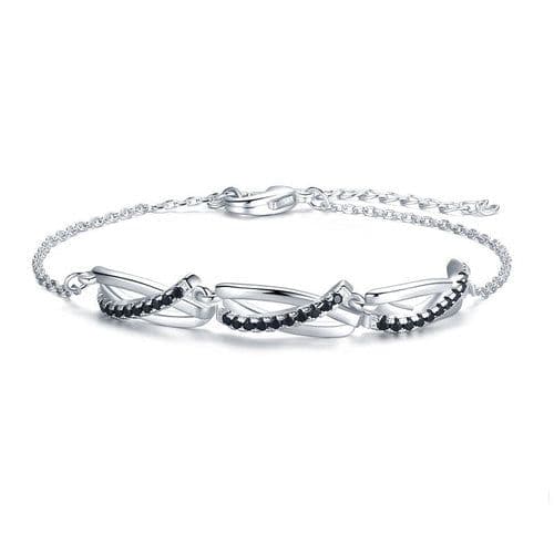 image-Creative Black Ring Bracelet - Luxury Zircon Jewelry for Women