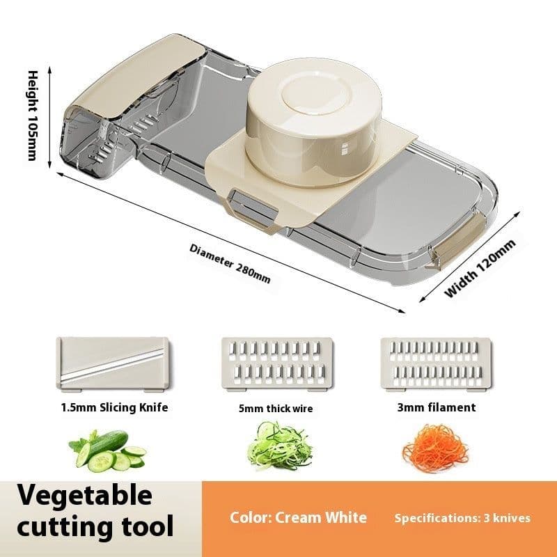 image-2in1 Multifunctional Vegetable Cutter For Cutting And Draining Vegetables Sturdy Food Chopper Convenient Dicer Kitchen Gadget