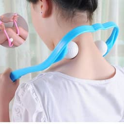 image-Plastic Pressure Point Therapy Neck Massageador Massagem Relieve Hand Roller Neck Massager For Neck Shoulder Trigger Point