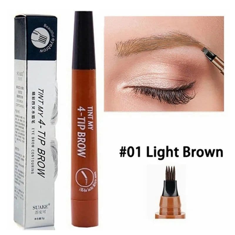image-4 Point Eyebrow Pencil Maquillajes Para Mujer Waterproof Liquid Eyebrow Pen Makeup Long Lasting Cosmetic Microblade Brow Pencil
