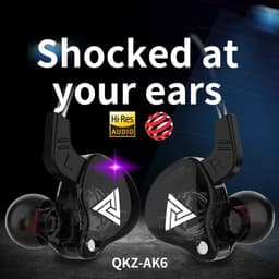 image-Original QKZ AK6 In Ear Earphone 6 Dynamic Driver Unit Headphone With Mic Stereo Sports HIFI Subwoofer Headset Monitor Earbuds