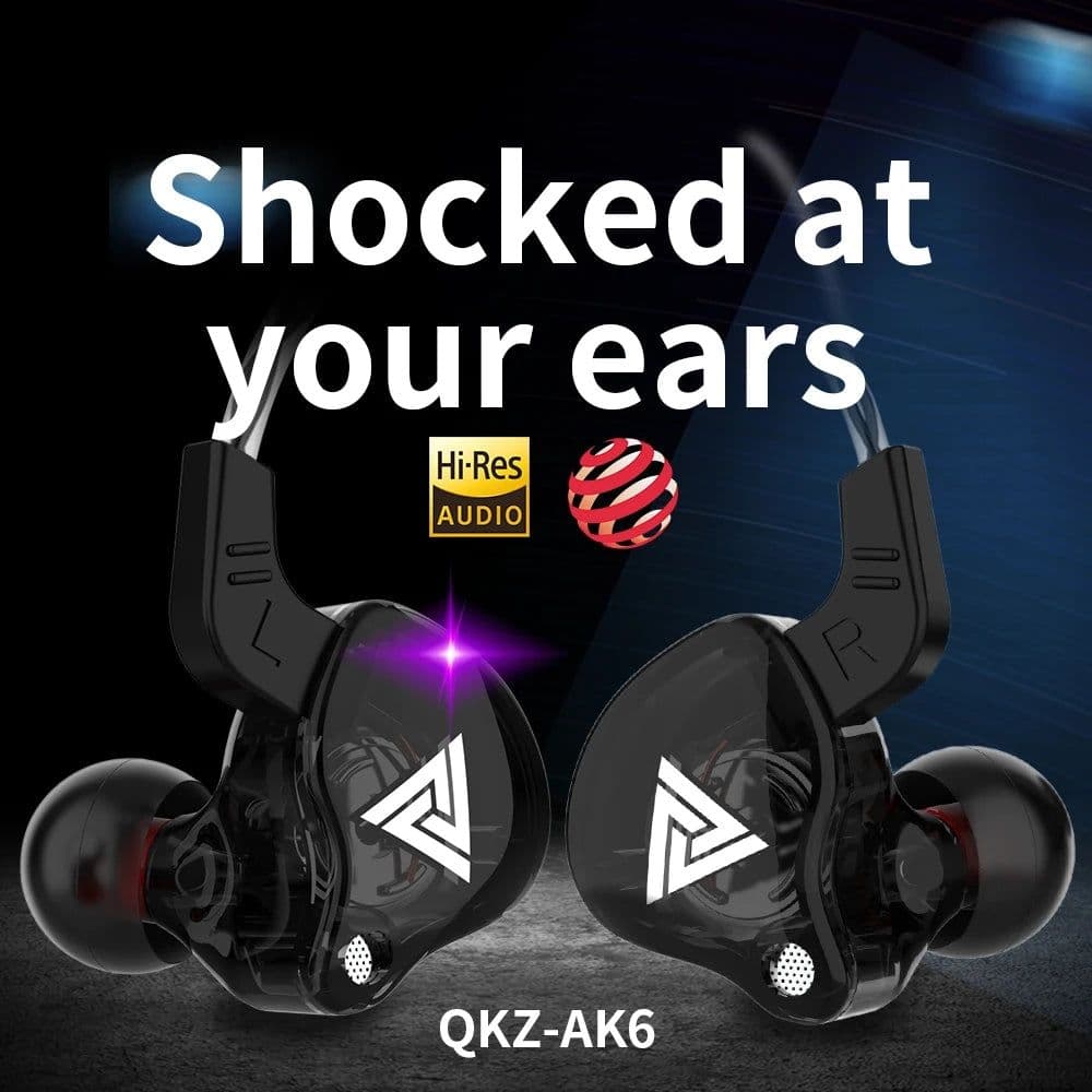 image-Original QKZ AK6 In Ear Earphone 6 Dynamic Driver Unit Headphone With Mic Stereo Sports HIFI Subwoofer Headset Monitor Earbuds