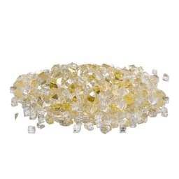 image-VEVOR Fire Glass, 10 LBS / 4.5 KG High-Temperature Resistant Fireplace Rocks, 1/2-Inch / 12.7 mm Reflective & Smokeless Firepit Glass Rock, High Luster Stone Landscaping for Fire Pit Table, Gold