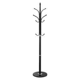 image-VEVOR Coat Rack Freestanding, Coats Tree Stand with Stable Marble Base & 6 Hooks, Free Standing Hall Coat Rack for Entryway, Bedroom, Office, Living Room, Modern Clothes Hanger for Coats, Hats, Bags