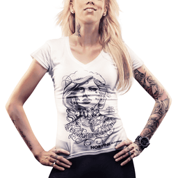 image-Tattooed Girl (Women's Deep V-Neck Tee)