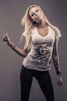 image-Tattooed Girl (Women's Deep V-Neck Tee)
