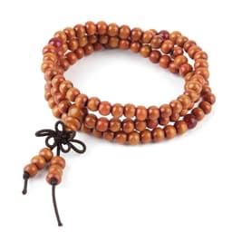 image-6mm Natural Sandalwood Buddhist Buddha Meditation 108 beads