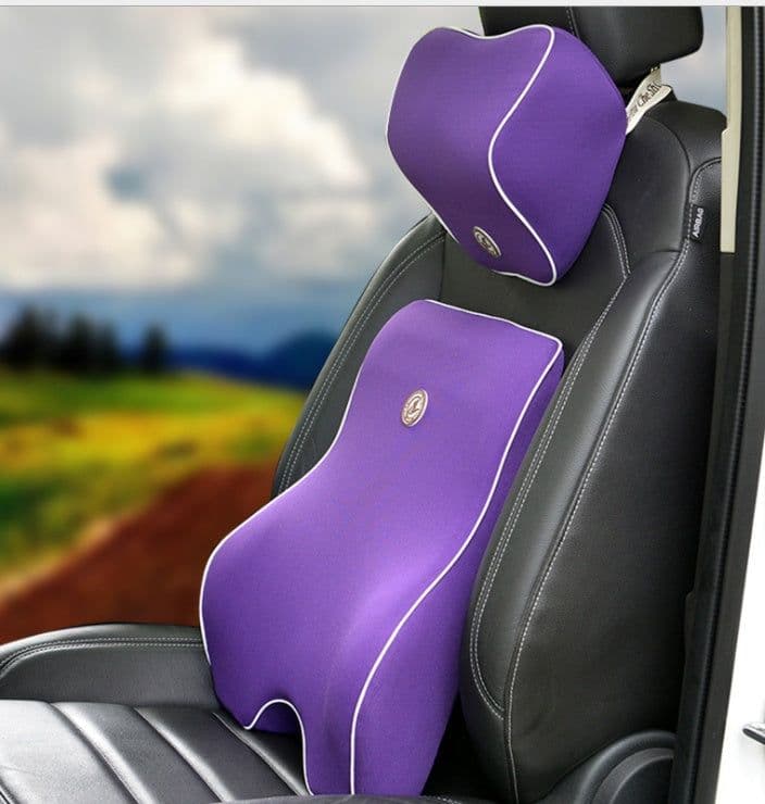 image-Car Memory Cotton Lumbar Suit Pillow Back Pad Waist Car Interior Seat Four Seasons Universal New Slow Rebound