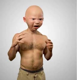 image-Crying Mask Funny S Y Angry Baby Face Latex Mask Headgear Halloween