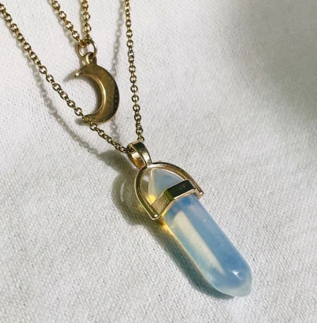 image-Moon Hexagonal Column Pendant