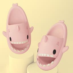 image-Adult's Slippers Indoor Outdoor Funny Shark Cartoon