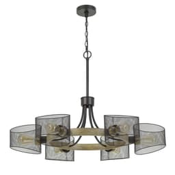 image-60W X 6 Dronten Metal/Wood Chandelier