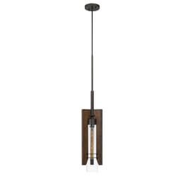 image-60W Almeria Wood/Glass Pendant Fixture (Edison Bulb Not Included)