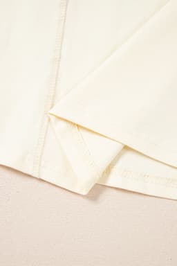 image-Yellow Colorblock Patchwork Long Sleeve Crew Top