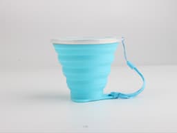 image-Silicone Folding Cup 270ML - Pink Sports Bottle