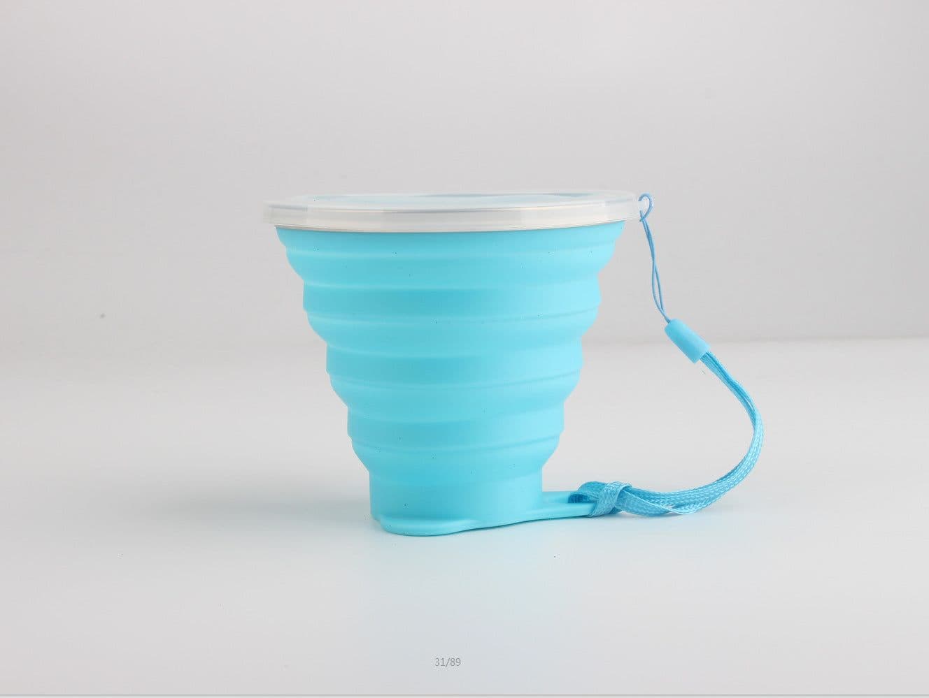 image-Silicone Folding Cup 270ML - Pink Sports Bottle