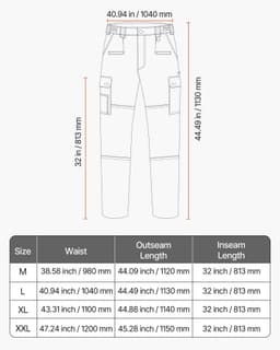 image-VEVOR FR Pants for Men, 9 oz 100% Cotton, Flame-Resistant Cargo Pants with Multi-Pockets and Elastic Waist, Reinforced Tear-proof Stitching, Ideal for Welding Work and Casual Wear, L Size, Khaki
