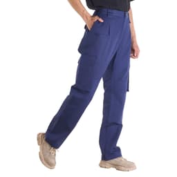 image-VEVOR FR Pants for Men, 9 oz 100% Cotton, Flame-Resistant Cargo Pants with Multi-Pockets and Elastic Waist, Reinforced Tear-proof Stitching, Ideal for Welding Work and Casual Wear, M Size, Dark Blue