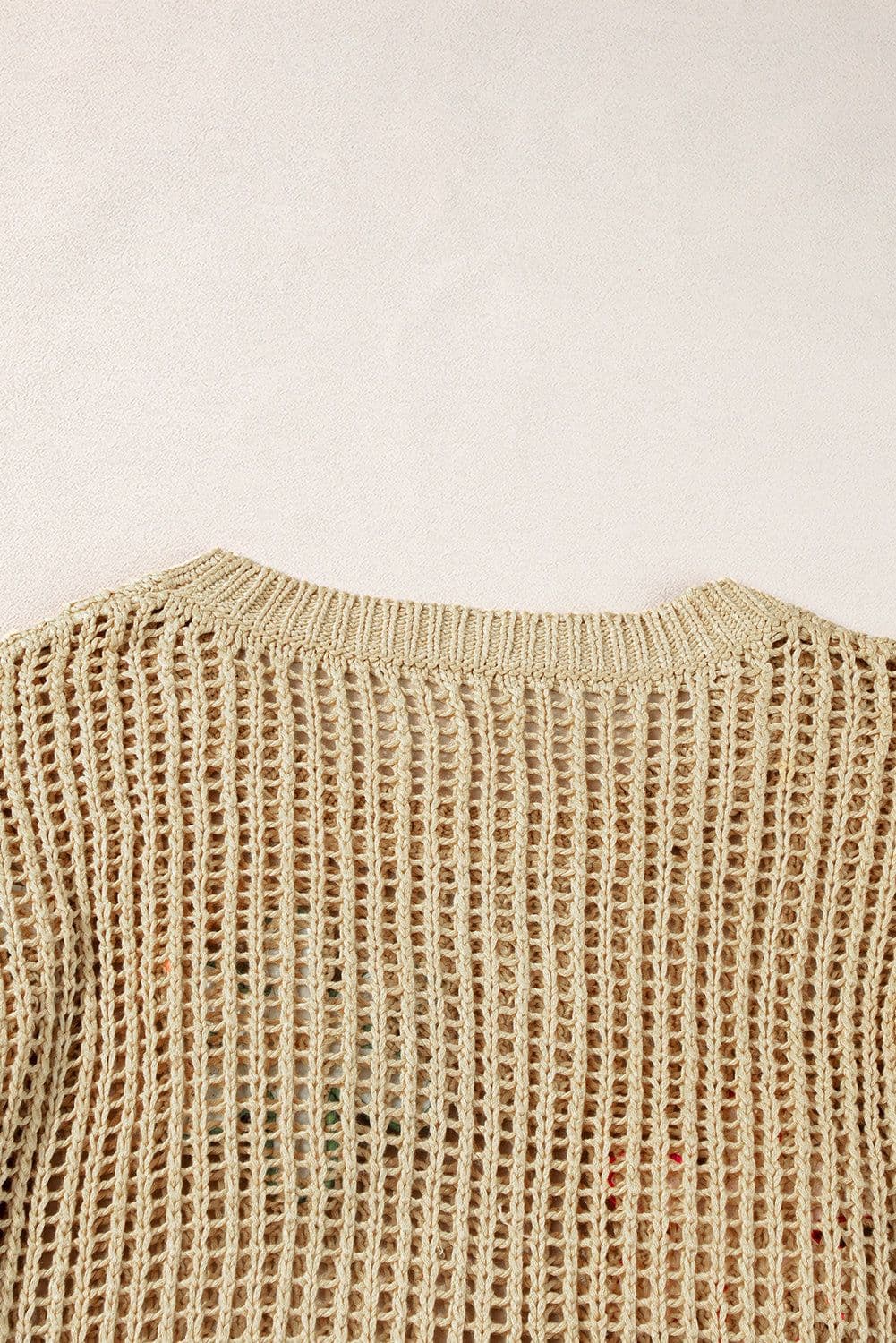 image-White Crochet Flower Hollow-out Sweater T-Shirt