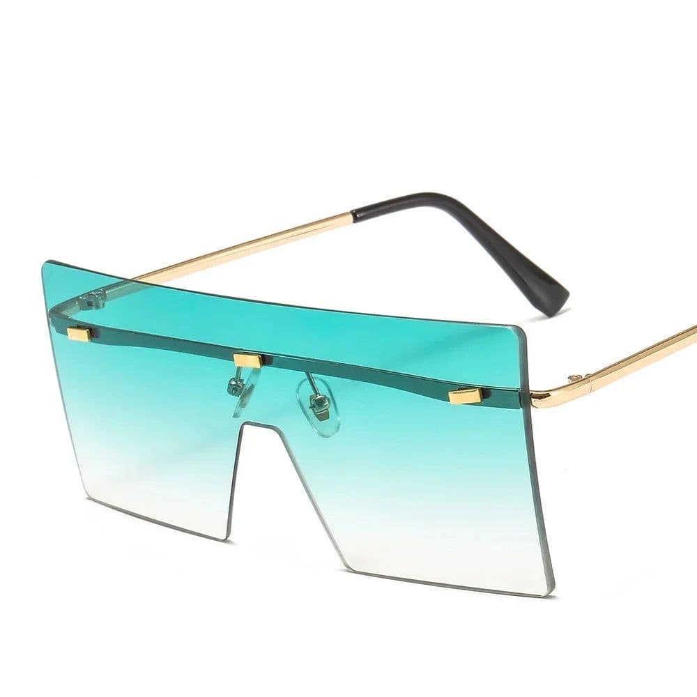 image-Oversized Rimless Sunglasses Fashion Women Metal Gradient Sun glasses Luxury Lady Sunglass Eyewear UV400 Shades gafas de sol