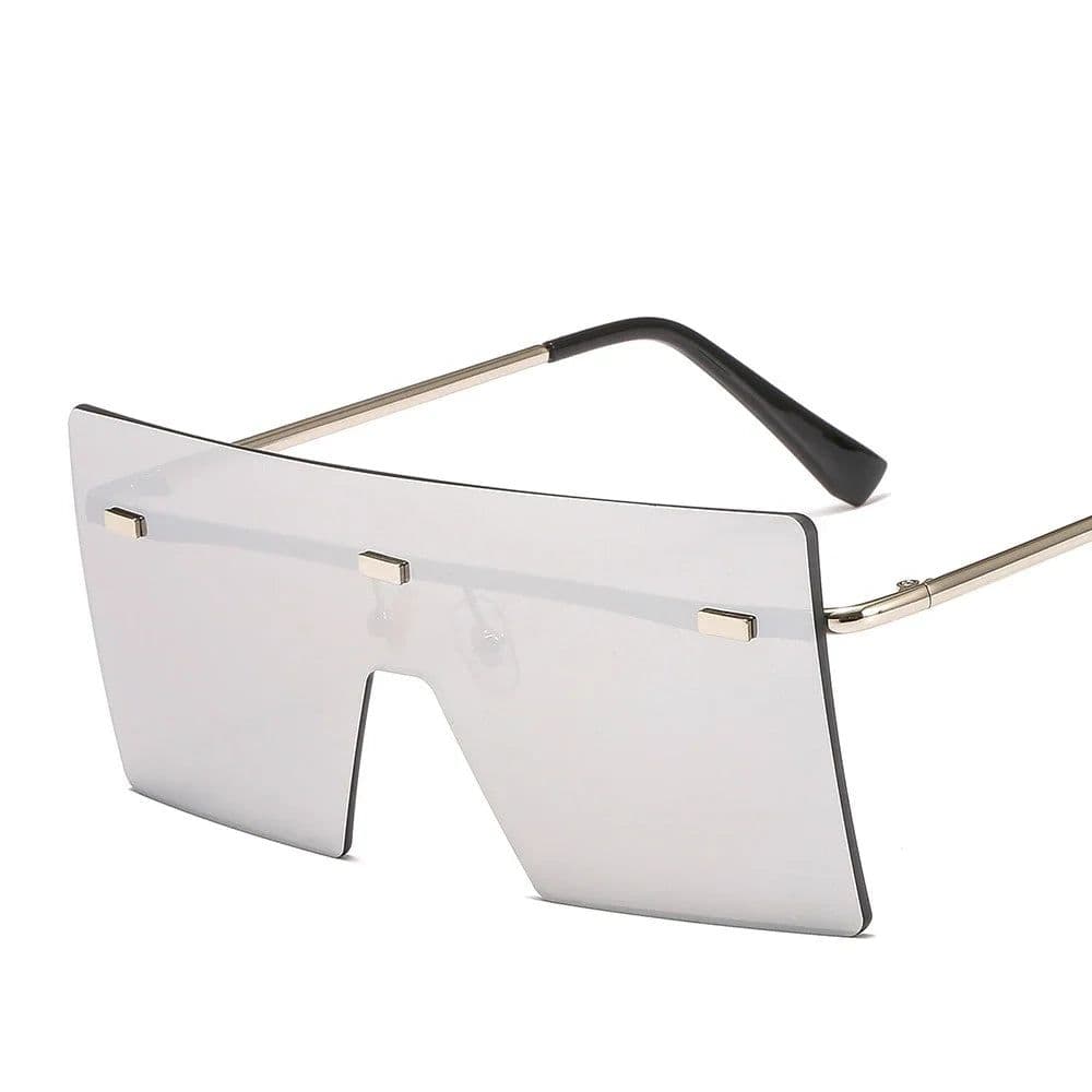 image-Oversized Rimless Sunglasses Fashion Women Metal Gradient Sun glasses Luxury Lady Sunglass Eyewear UV400 Shades gafas de sol
