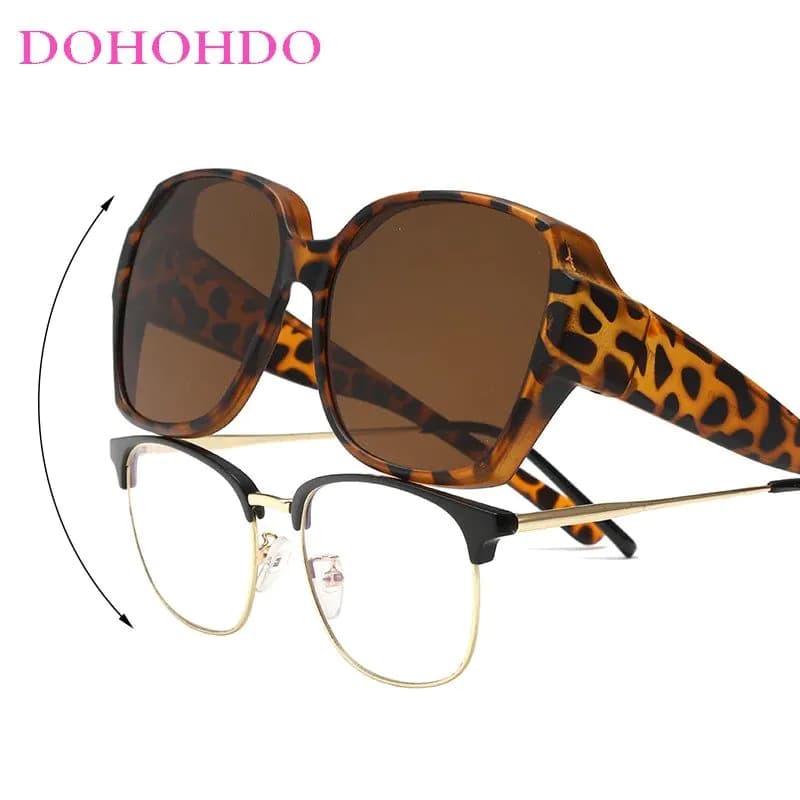 image-2024 Tr90 Polarized Sunglasses Clip Men Women Myopia Set Sun Glasses UV400 Ultralight Outdoor Driving Fishing One Mirror Shade