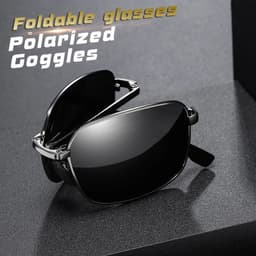 image-CoolPandas Top Quality Alloy Fold Photochromic Sunglasses Polarized Men Folding Sun Glasses for Women Anti-Glare zonnebril heren