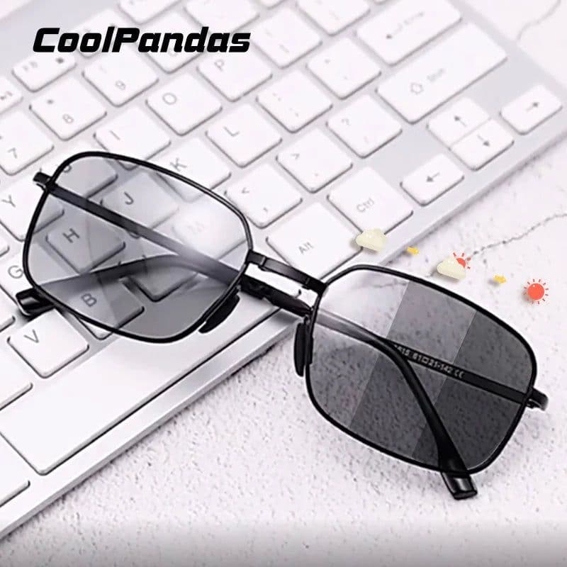 image-CoolPandas Top Quality Alloy Fold Photochromic Sunglasses Polarized Men Folding Sun Glasses for Women Anti-Glare zonnebril heren
