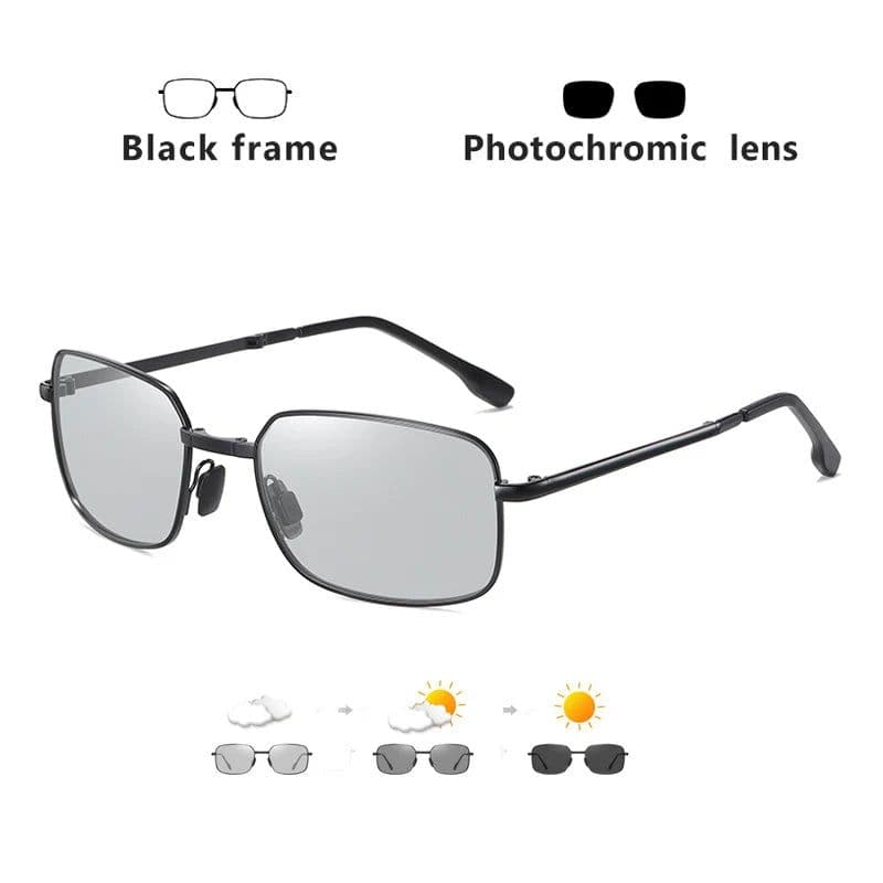 image-CoolPandas Top Quality Alloy Fold Photochromic Sunglasses Polarized Men Folding Sun Glasses for Women Anti-Glare zonnebril heren