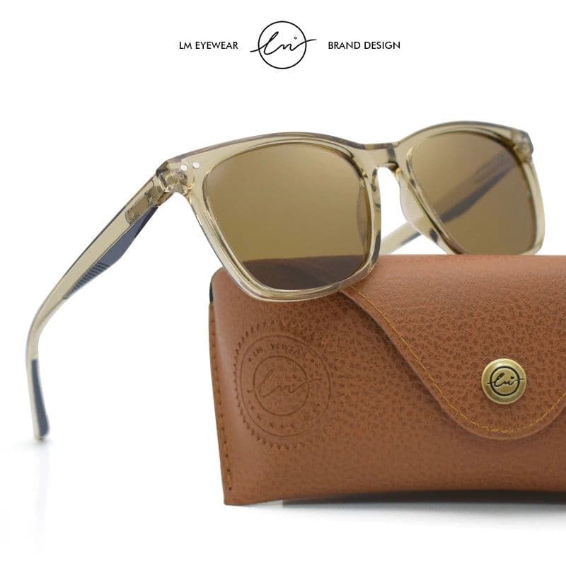 image-LM Women Retro Outdoor Polarized Sunglasses For Men Fashion Transparent Korean Square Fashion Driving Sun Glasses Unisex UV400