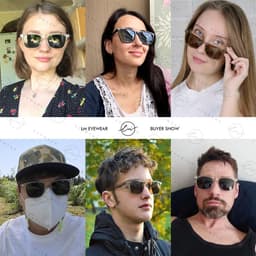 image-LM Women Retro Outdoor Polarized Sunglasses For Men Fashion Transparent Korean Square Fashion Driving Sun Glasses Unisex UV400