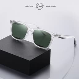 image-LM Women Retro Outdoor Polarized Sunglasses For Men Fashion Transparent Korean Square Fashion Driving Sun Glasses Unisex UV400