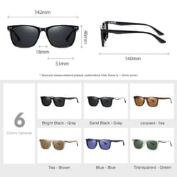 image-LM Women Retro Outdoor Polarized Sunglasses For Men Fashion Transparent Korean Square Fashion Driving Sun Glasses Unisex UV400