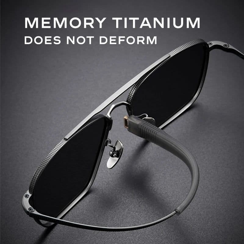 image-CAPONI Pure Titanium Men's Sunglasses Seiko Polarized Photochromic Outdoor Shades UV400 Original Brand Sun Glasses BS50004