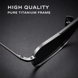 image-CAPONI Pure Titanium Men's Sunglasses Seiko Polarized Photochromic Outdoor Shades UV400 Original Brand Sun Glasses BS50004
