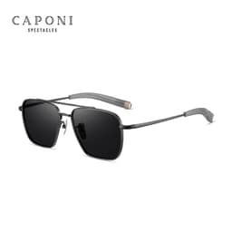 image-CAPONI Pure Titanium Men's Sunglasses Seiko Polarized Photochromic Outdoor Shades UV400 Original Brand Sun Glasses BS50004