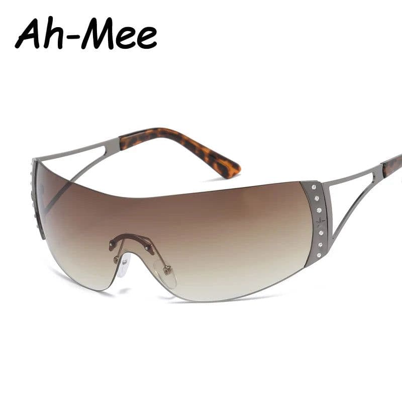 image-Fashion 2000's Vintage One Piece Sunglasses Women Y2K Wrap Around Retro Sun Glasses Men Punk Eyewear Shades UV400 Oculos