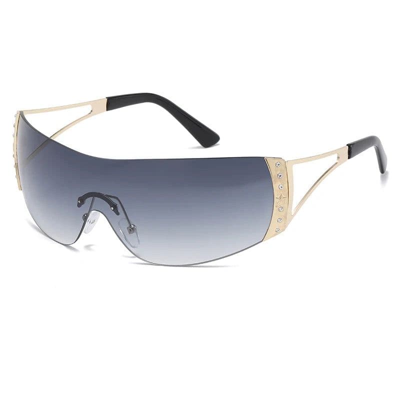 image-Fashion 2000's Vintage One Piece Sunglasses Women Y2K Wrap Around Retro Sun Glasses Men Punk Eyewear Shades UV400 Oculos