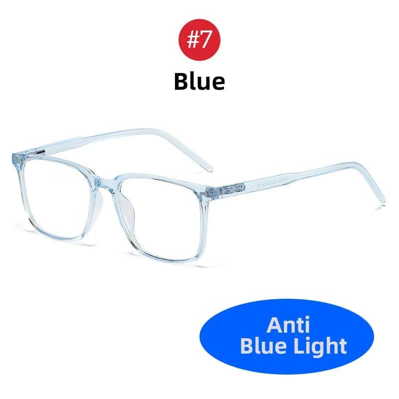 image-2024 Trending Blue Light Blocking Men's Glasses Gaming TR90 Matte Black Anti Ray Eyeglasses Women Transparent Fashion Eyewear
