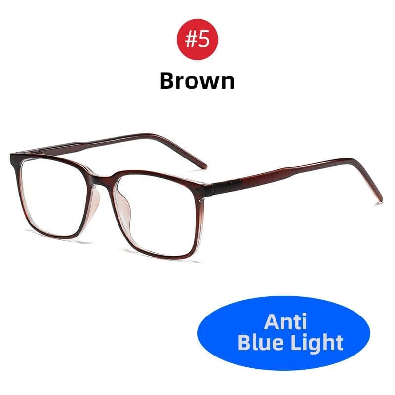 image-2024 Trending Blue Light Blocking Men's Glasses Gaming TR90 Matte Black Anti Ray Eyeglasses Women Transparent Fashion Eyewear