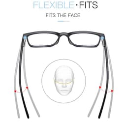 image-2024 Trending Blue Light Blocking Men's Glasses Gaming TR90 Matte Black Anti Ray Eyeglasses Women Transparent Fashion Eyewear