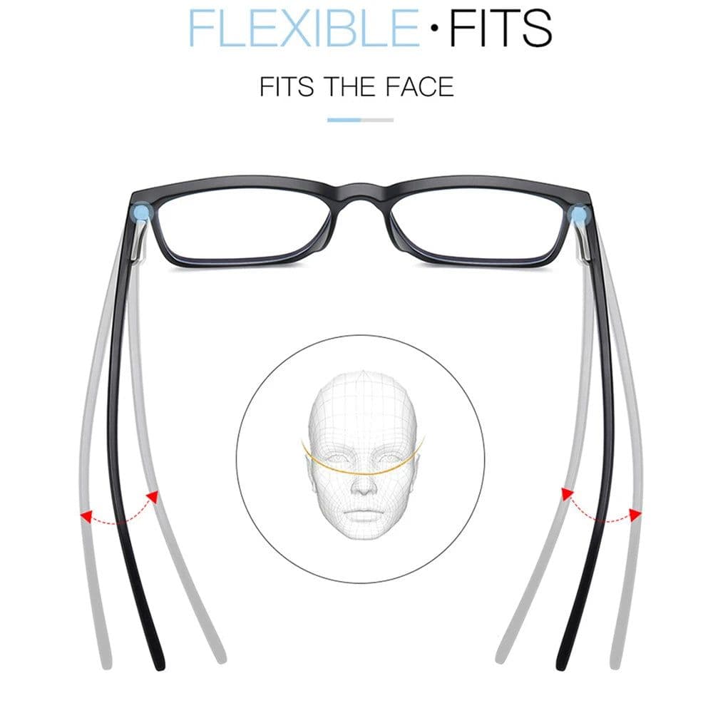 image-2024 Trending Blue Light Blocking Men's Glasses Gaming TR90 Matte Black Anti Ray Eyeglasses Women Transparent Fashion Eyewear