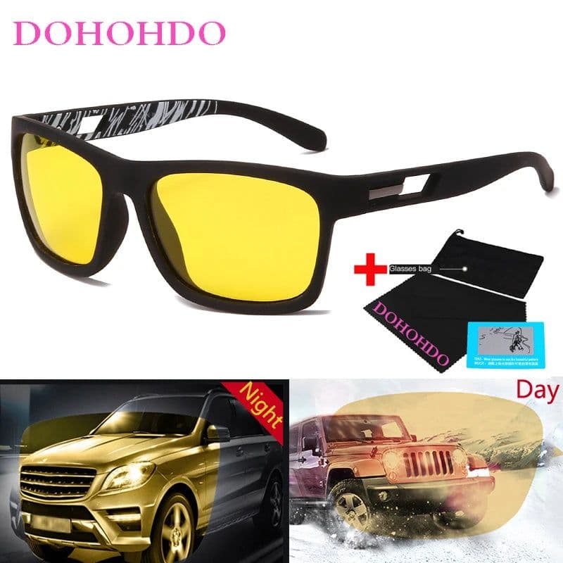 image-DOHOHDO New Polarized Sunglasses Men Driving Shades Male Night Vision Sun Glasses Luxury Brand Designer Anti-Glare Goggle Gafas