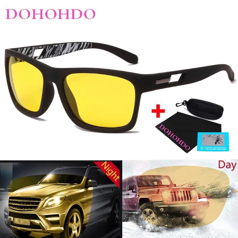 image-DOHOHDO New Polarized Sunglasses Men Driving Shades Male Night Vision Sun Glasses Luxury Brand Designer Anti-Glare Goggle Gafas
