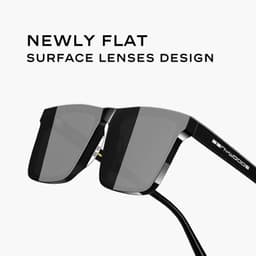 image-CAPONI Nylon Polarized Sunglasses High Quality Acetate Square Flat Design Sun Glasses For Men UV400 Protect Black Shades CP7499