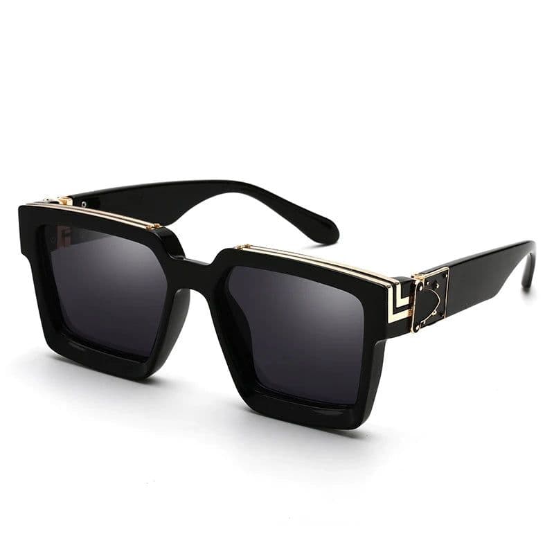 image-New Luxury Brand Designer Square Oversized Sunglasses Men Women 2022 Fashion Thick Frame Glasses Mens UV400 Male Celebrity