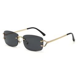 image-New Small Narrow Rimless Sunglasses Fashion Frameless Rectangle Tinted Lens Eyewear 90s Glasses for Women Men