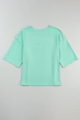 image-Moonlight Jade Colorblock Star Patched Half Sleeve Tee