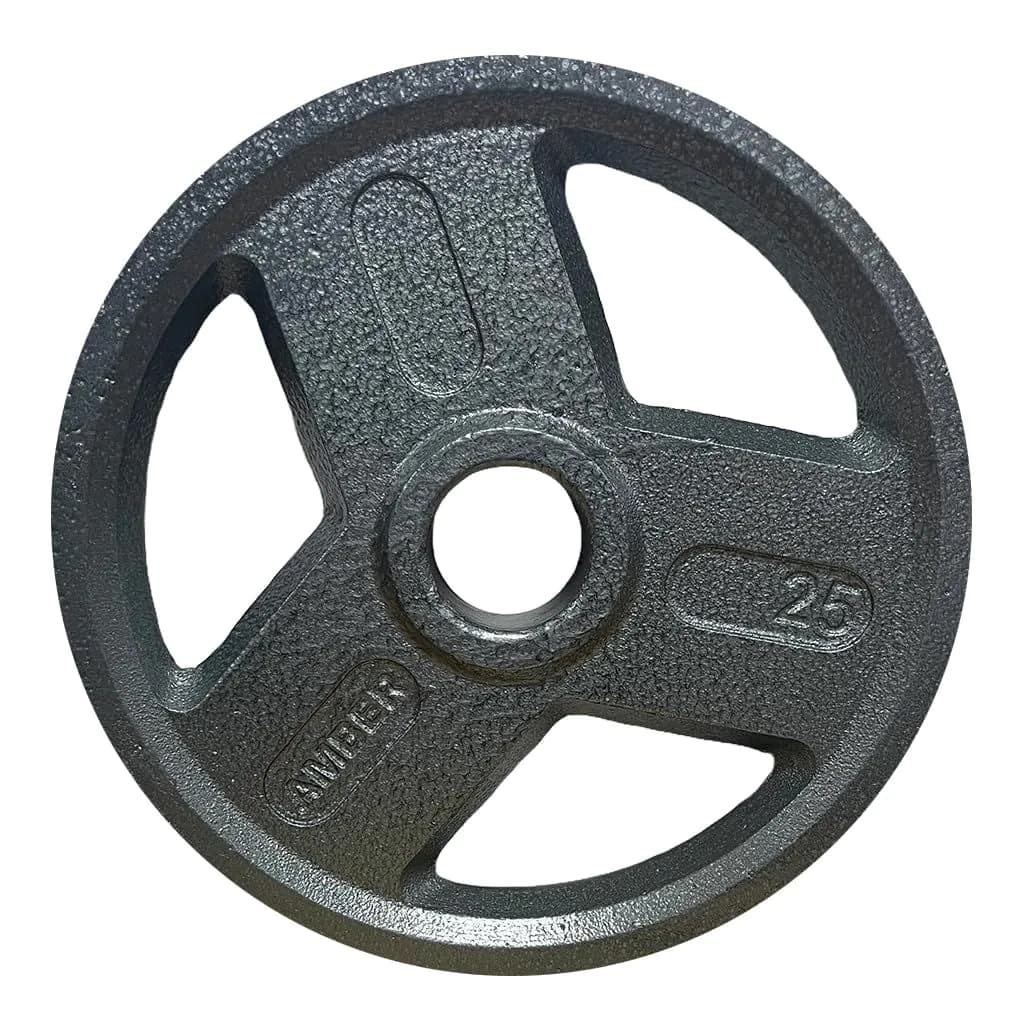 image-Triple-Grip Cast Iron Weight Plates - Black