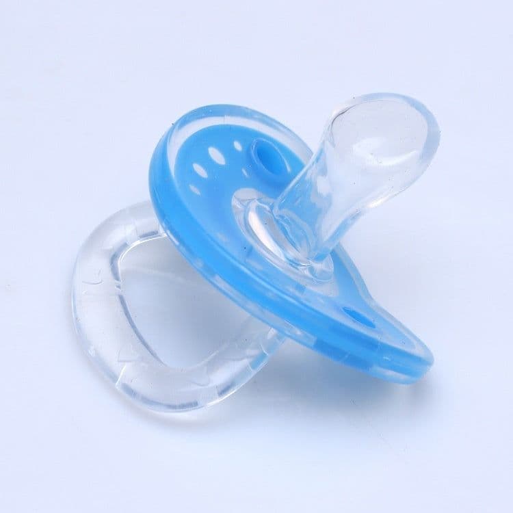 image-Baby Products Full Silica Gel Pacifier Two-color Liquid Silicone Sleep Comfort Baby Pacifier Baby